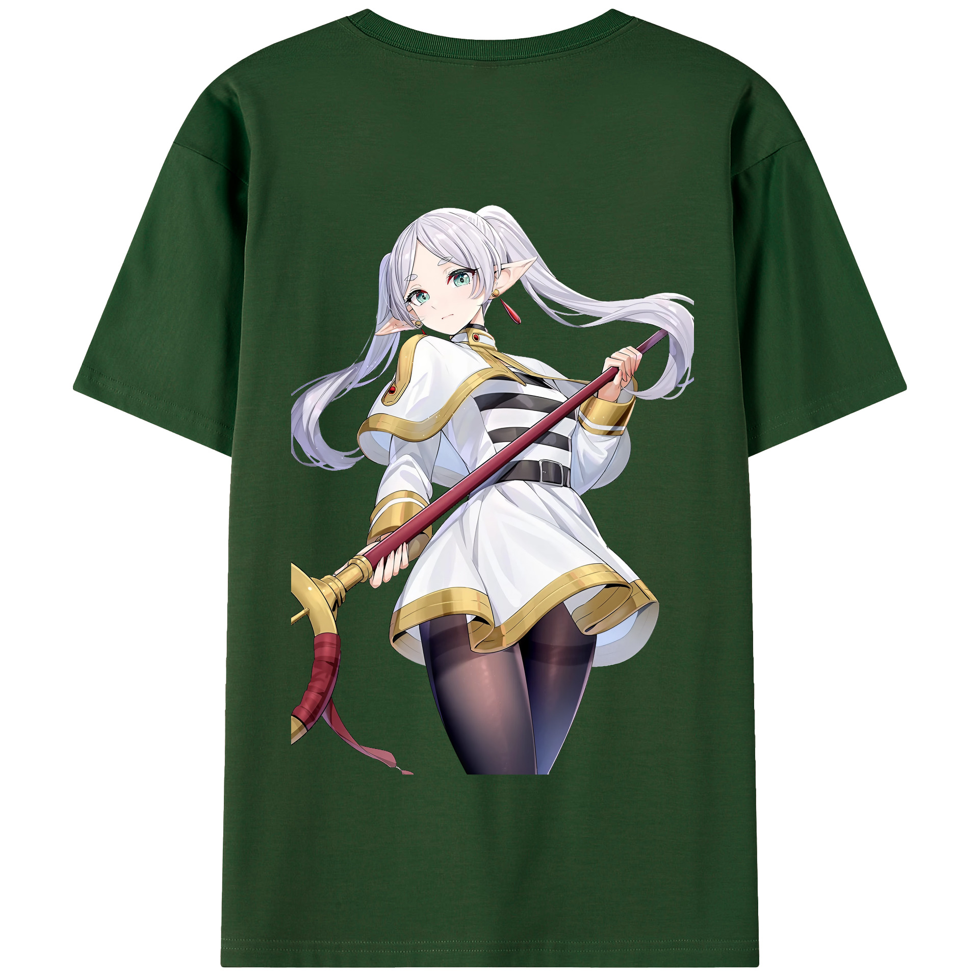 （画像用） 葬送のフリーレン Frieren 綿100％半袖Tシャツ（背面プリント）